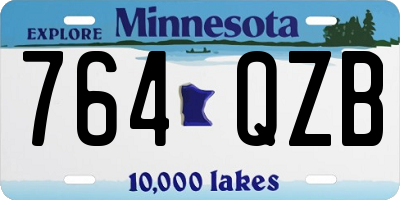MN license plate 764QZB