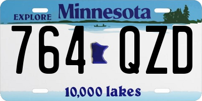 MN license plate 764QZD