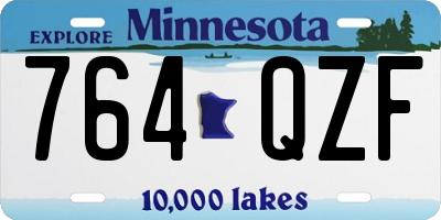 MN license plate 764QZF