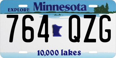MN license plate 764QZG