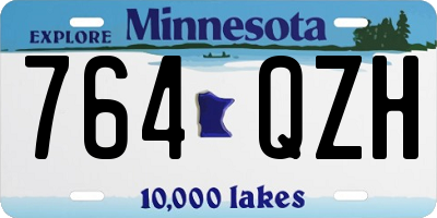 MN license plate 764QZH