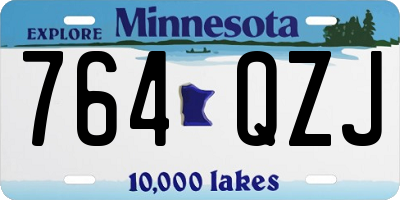 MN license plate 764QZJ
