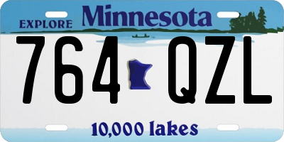 MN license plate 764QZL