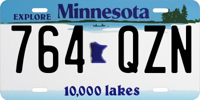 MN license plate 764QZN