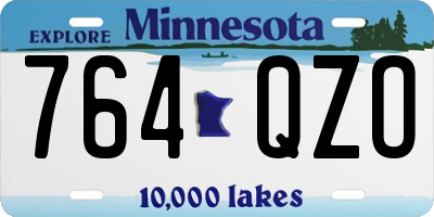 MN license plate 764QZO