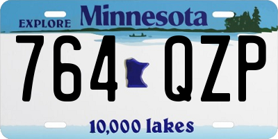 MN license plate 764QZP
