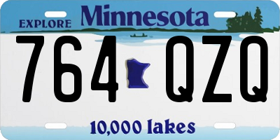 MN license plate 764QZQ