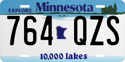 MN license plate 764QZS