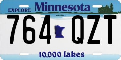 MN license plate 764QZT