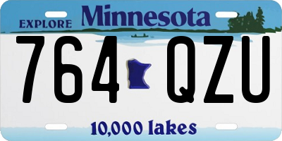 MN license plate 764QZU