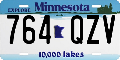 MN license plate 764QZV