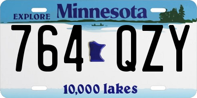 MN license plate 764QZY