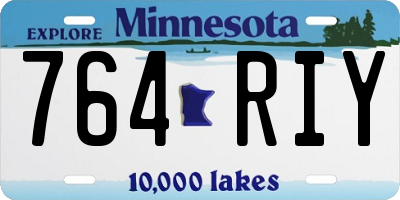 MN license plate 764RIY