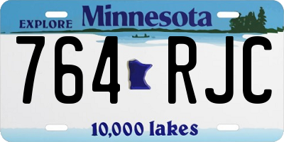 MN license plate 764RJC