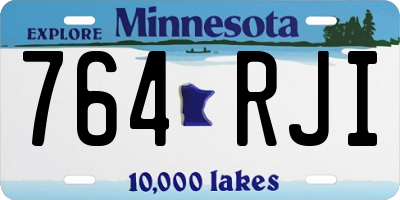 MN license plate 764RJI