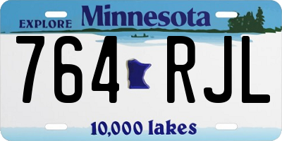 MN license plate 764RJL