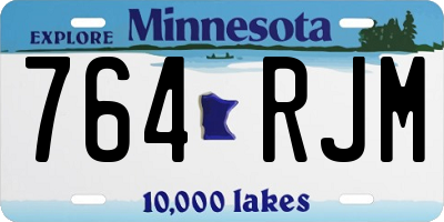 MN license plate 764RJM