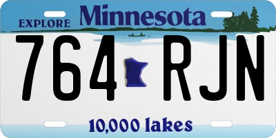 MN license plate 764RJN