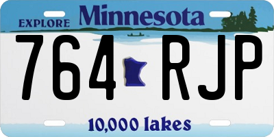 MN license plate 764RJP