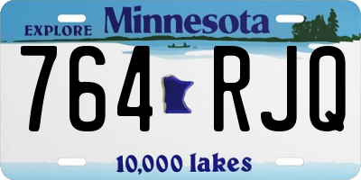 MN license plate 764RJQ
