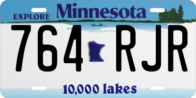 MN license plate 764RJR