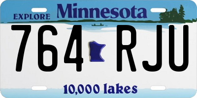 MN license plate 764RJU