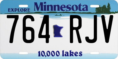 MN license plate 764RJV