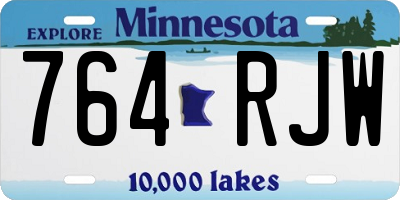 MN license plate 764RJW