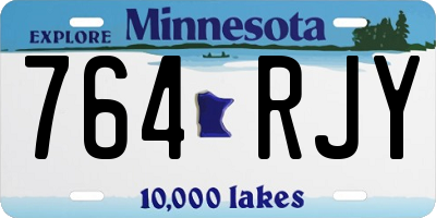 MN license plate 764RJY