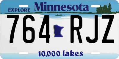 MN license plate 764RJZ