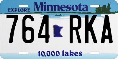 MN license plate 764RKA