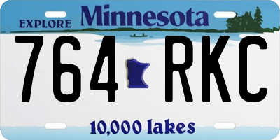 MN license plate 764RKC