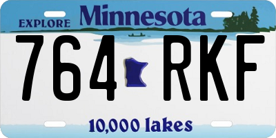 MN license plate 764RKF