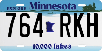 MN license plate 764RKH