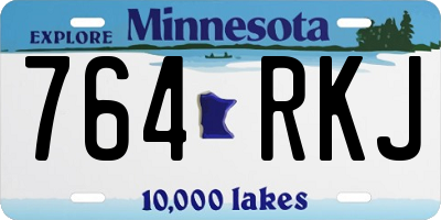 MN license plate 764RKJ