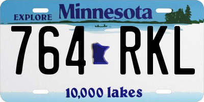 MN license plate 764RKL