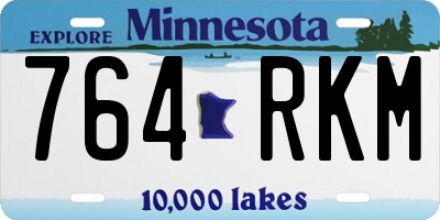 MN license plate 764RKM
