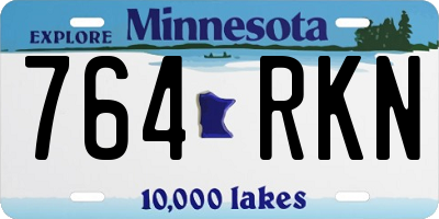 MN license plate 764RKN