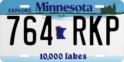 MN license plate 764RKP