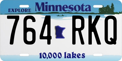 MN license plate 764RKQ