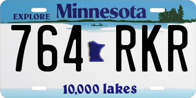 MN license plate 764RKR