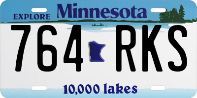MN license plate 764RKS