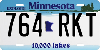 MN license plate 764RKT