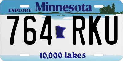 MN license plate 764RKU
