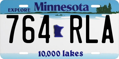 MN license plate 764RLA