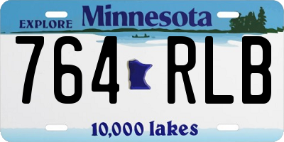MN license plate 764RLB