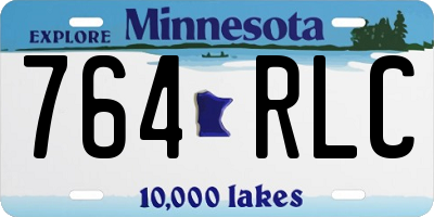 MN license plate 764RLC