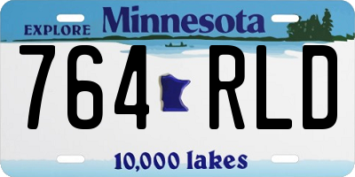 MN license plate 764RLD
