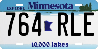MN license plate 764RLE