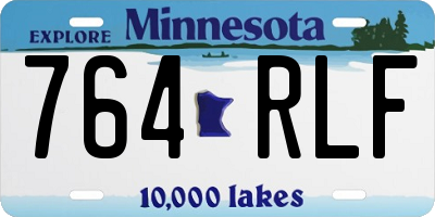 MN license plate 764RLF